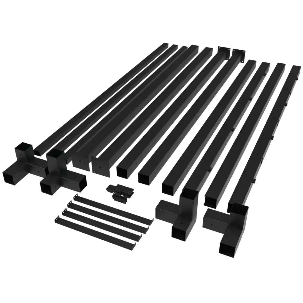 8 Ft. X 8 Ft. Matte Black Aluminum Pergola