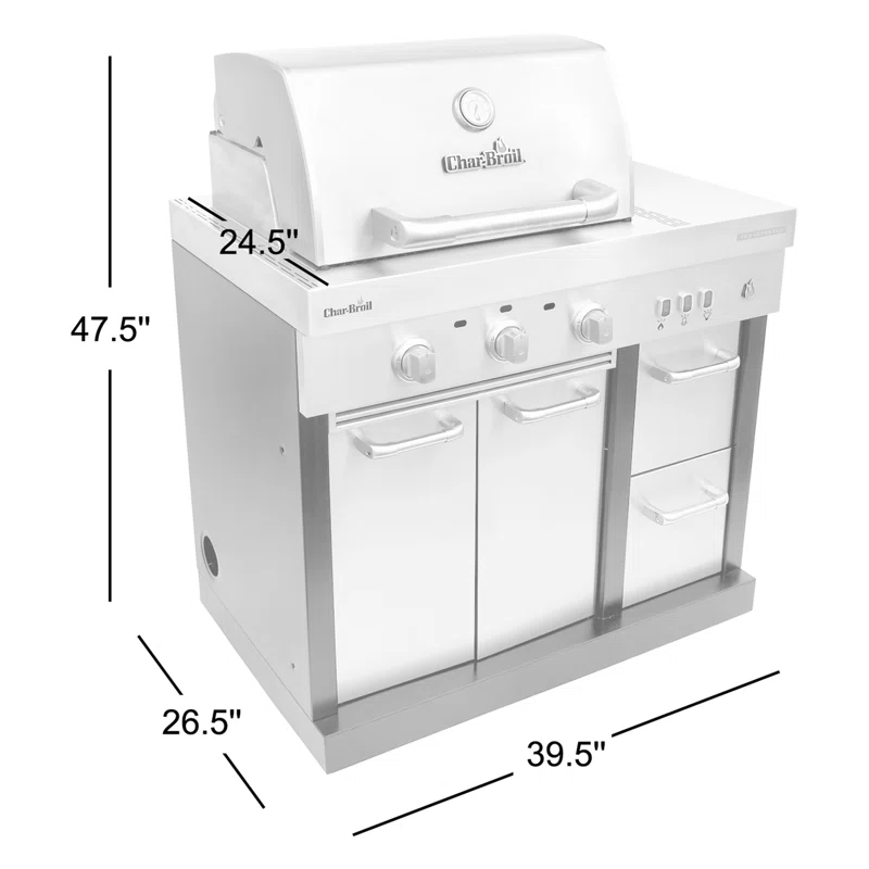 Medallion Series Modular Outdoor Kitchen 3-Burner Infrared Gas Grills