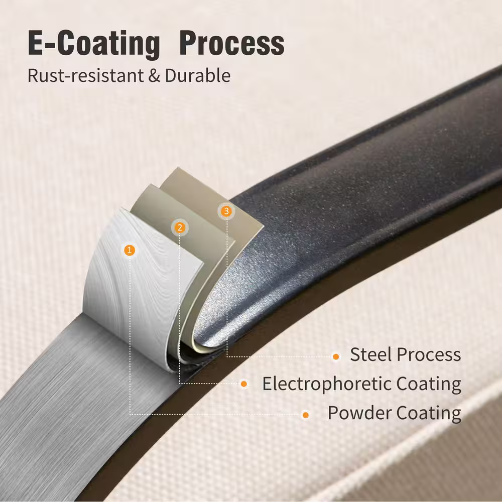 Black Metal Meshed 7 Seat 6-Piece Steel Outdoor Fire Pit Patio Set with Beige Cushions, Black Rectangular Fire Pit Table