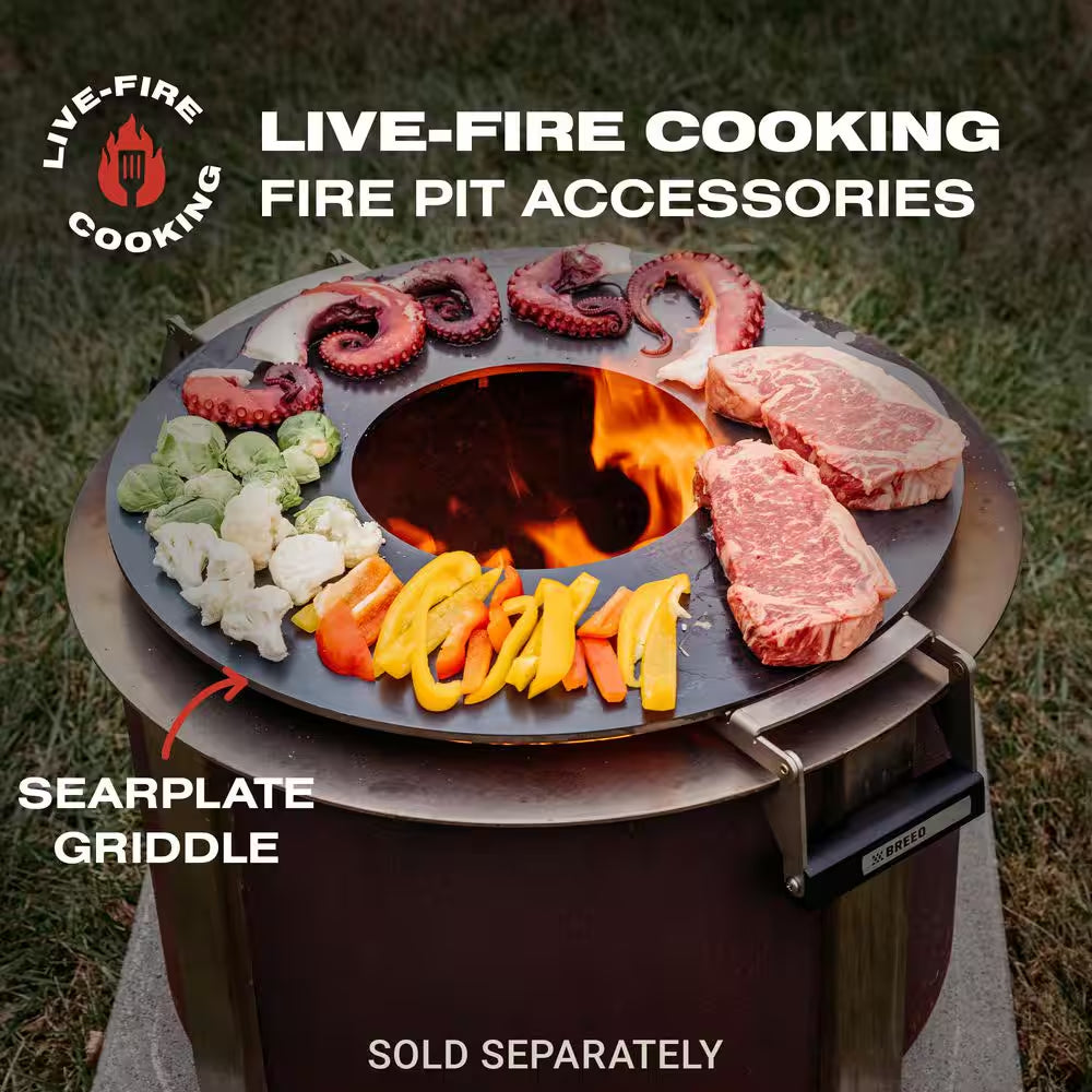 X Series 19 Smokeless Fire Pit - Heavy-Gauge Stainless Steel Material - Compatible W/ Cooking and Grilling- Corten Steel