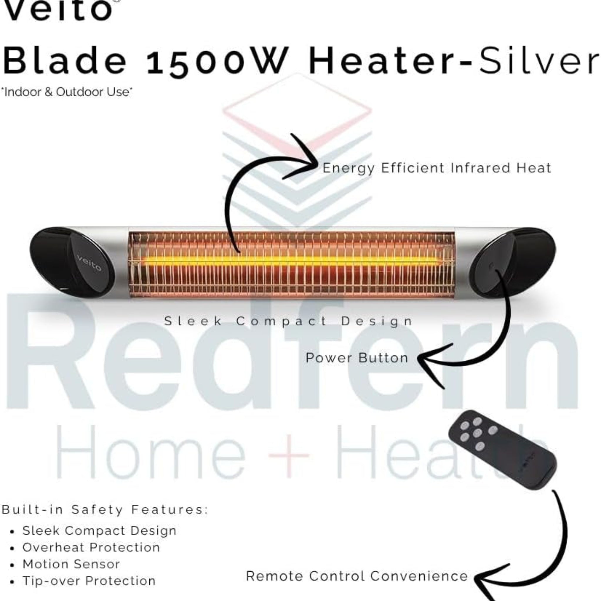 Blade Heaters 1500W (Silver)