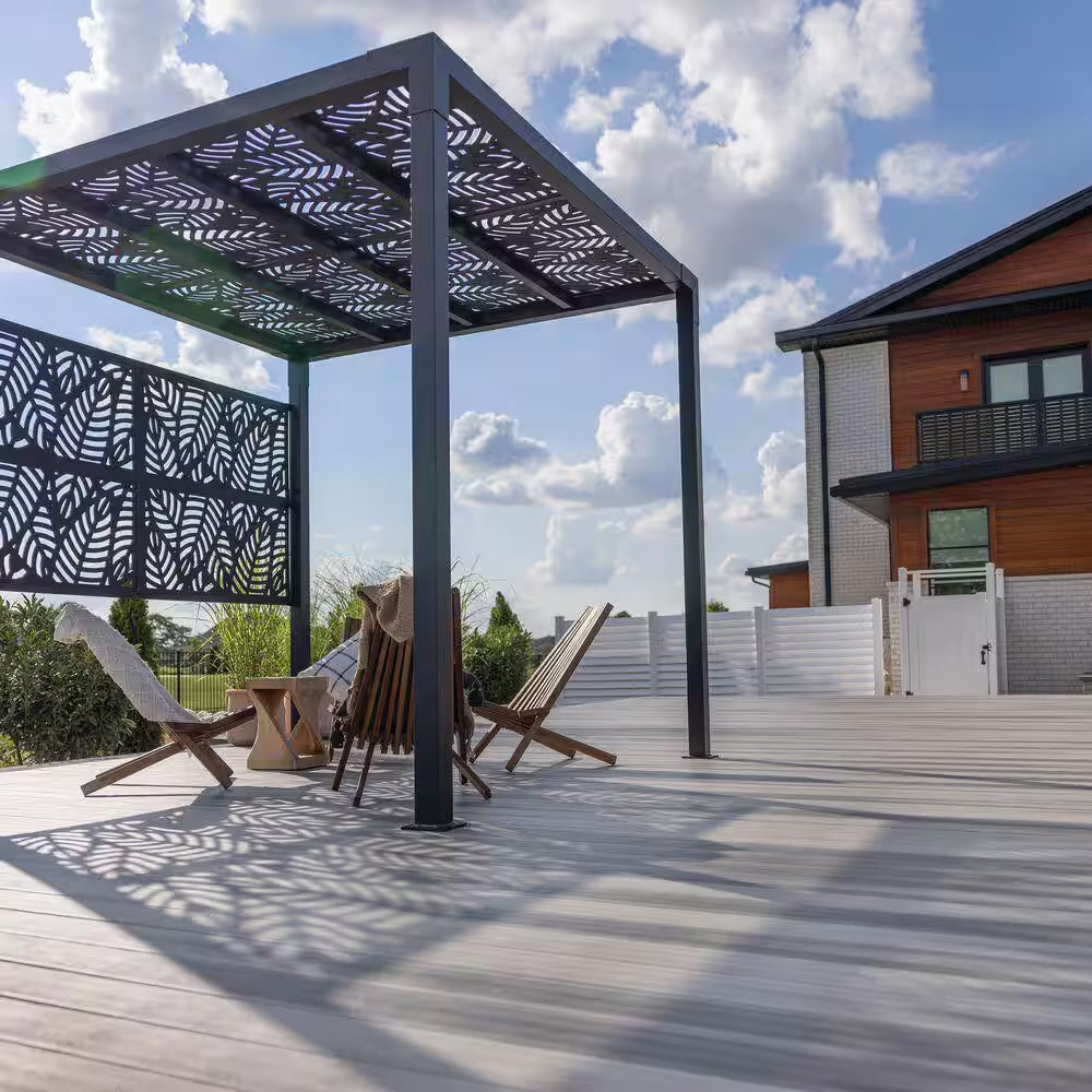 8 Ft. X 8 Ft. Matte Black Aluminum Pergola