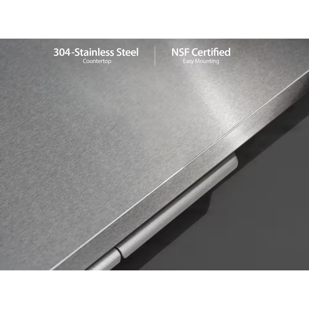 Aluminum Slate Gray 3-Piece 64 In. W X 36.5 In. H X 24 In. D 3-Piece Outdoor Kitchen Cabinet Set with Countertop