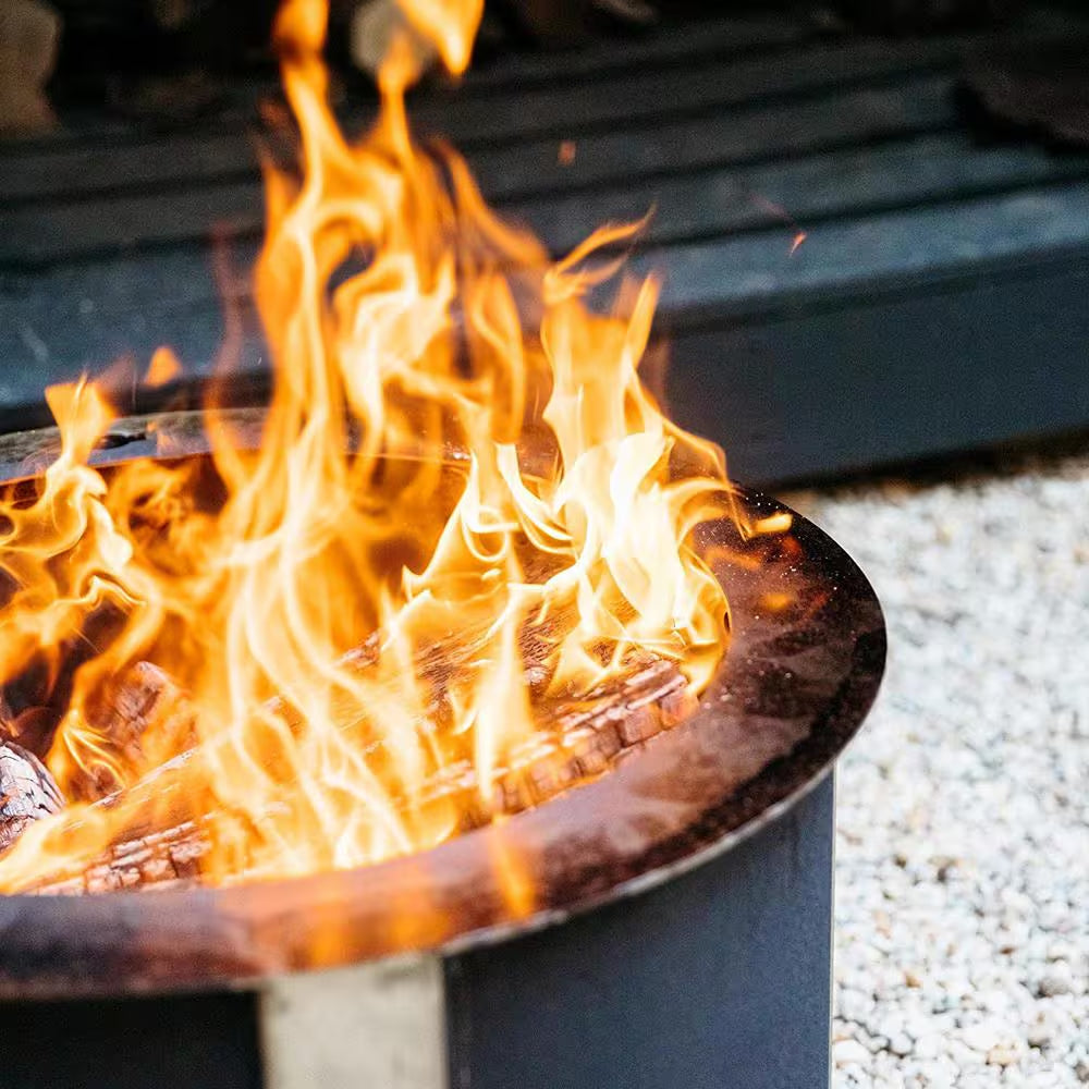 X Series 19 Smokeless Fire Pit - Heavy-Gauge Stainless Steel Material - Compatible W/ Cooking and Grilling- Corten Steel