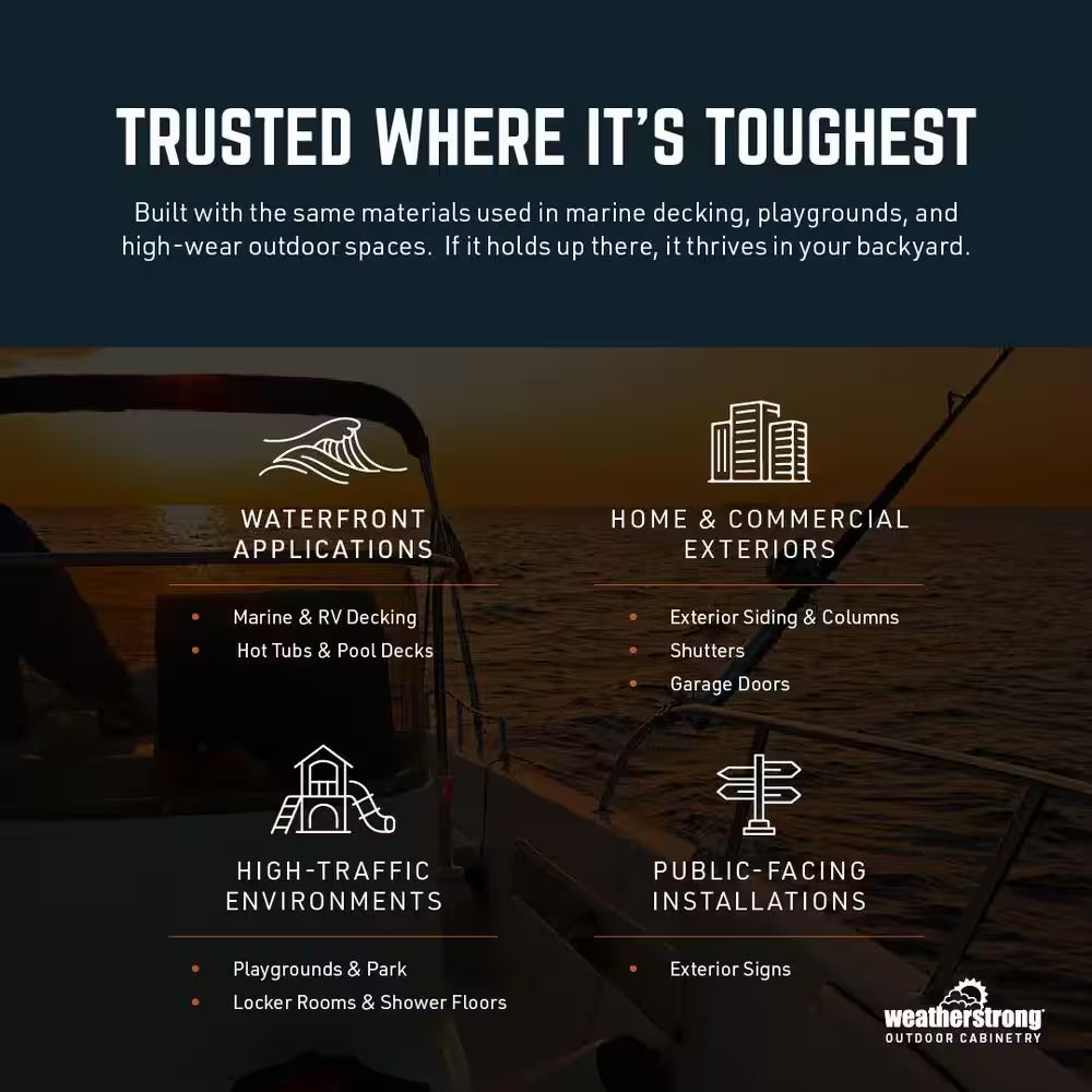 Miami Pitch Black 17-Piece 121.25 In. X 34.5 In. X 28 In. Outdoor Kitchen Cabinet Island Set