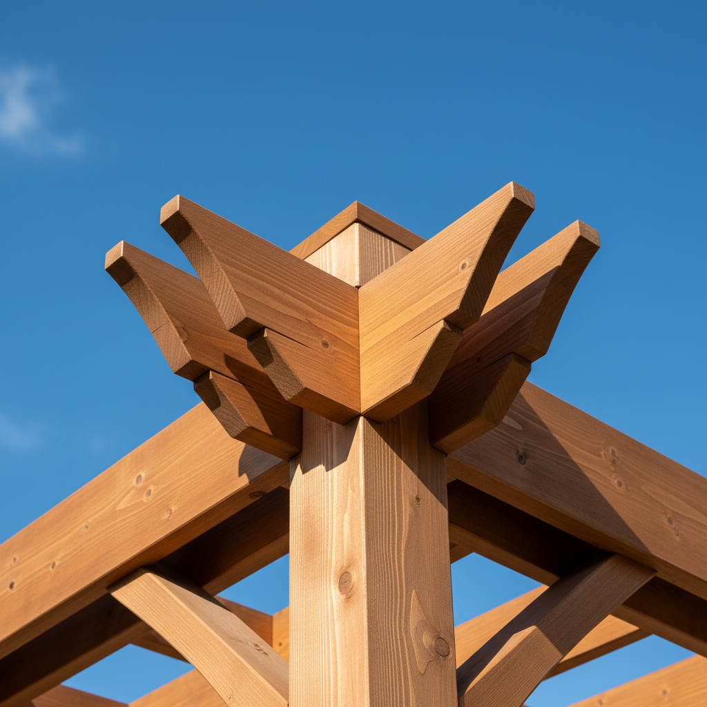 12 Ft. W X 10 Ft. D Solid Wood Pergola